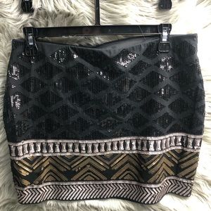 Sequin mini skirt